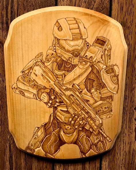 A Master Chief Wood Burning I Just Finished Recently Rhalo