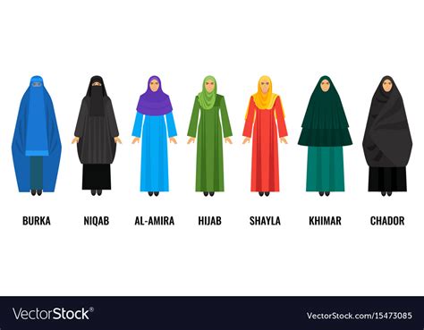 Traditional Arabic Women Clothing Isolated Cartoon