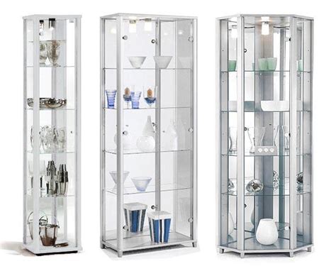Home White Glass Display Cabinets Single Double Or Corner Free Delivery Dudley Walsall