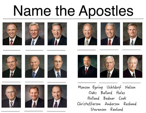Lds Apostles Matching Game For General Conference Packets Primarias