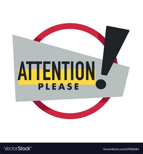 Important message attention please isolated icon Vector Image