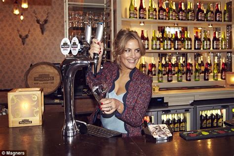 Caroline Flack Swaps Presenting For Pulling Pints As She Becomes A