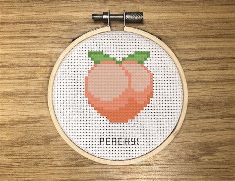 Practice cross stitch and back stitch with this free pattern, available inside the notorious nook, exclusive with notorious vip membership, also free. Peach Emoji Cross Stitch Pattern in 2020 | Stitch patterns ...
