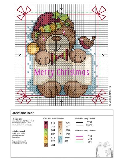 Download and print any pdf cross stitch design for free from the list below to make your. Free Chart - Christmas Bear - Cross-Stitch