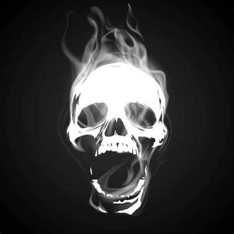 Drawing Of The Skull And Smoke Tattoo Designs Illustrations Royalty