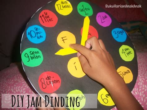 Buku Harian Anak Anak Diy Jam Dinding Untuk Belajar Angka Dan Waktu