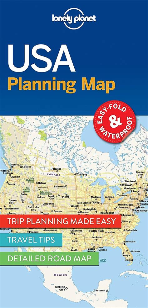 Lonely Planet Usa Planning Map 1 Must See Highlights Travel Tips
