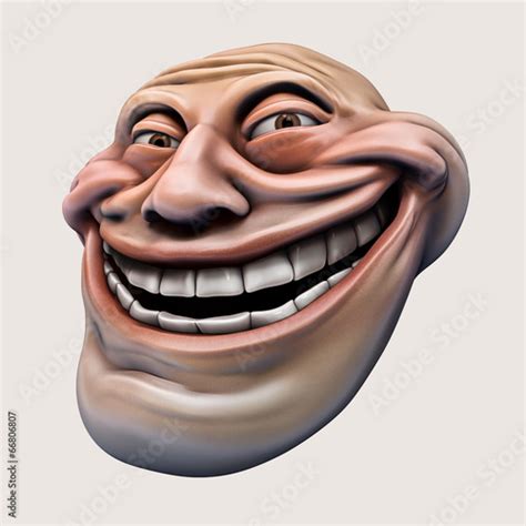 Trollface Internet Troll 3d Illustration Stock Illustration Adobe Stock