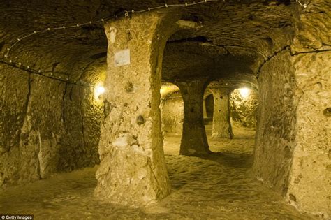 photos of underground city in turkey reveal hidden rooms that could house 20 000 people daily