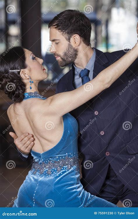 Passionate Dancers Performing Tango In Restaurant Stock Photo Image Of Culture Performing