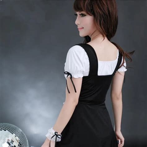 Women Sexy Lingerie French Maid Costume Restaurant Waiteress Cosplay Sexy Halloween Costumes For