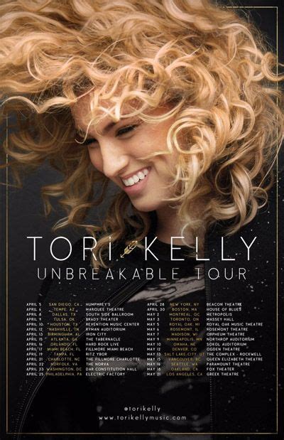 Tori Kelly Unbreakable Tour Saw At The Greek Theater May Tori