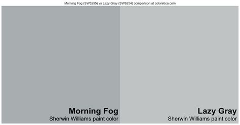 Sherwin Williams Morning Fog Vs Lazy Gray Color Side By Side