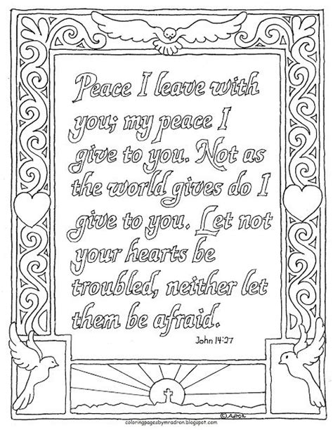Because god is the lion of judah. Coloring Pages for Kids by Mr. Adron: John 14:27 Coloring ...