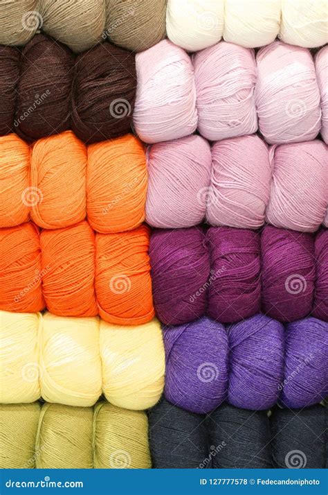 Many Balls Of Wool Of Different Colors Stock Photo Image Of Soft