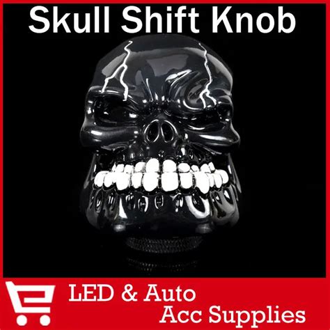 Universal Manual Wicked Carved Skull Gear Shift Knob Skull Head Stick