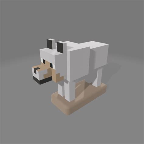 Archivo Stl Lobo Minecraft・plan De Impresora 3d Para Descargar・cults
