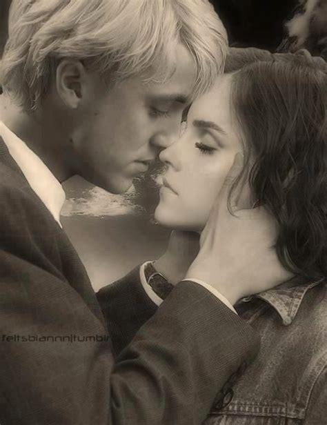 draco malfoy and hermione granger kissing scene