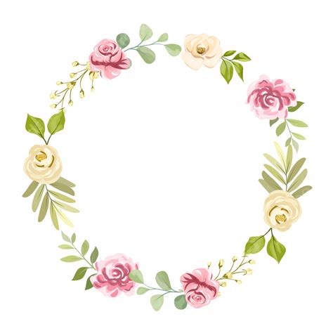 Un C Rculo De Rosas Dispuestas En Vector Png Dibujos Flor Boda