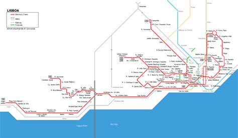Plan Et Carte Du Tram De Lisbon Lignes Et Stations Du