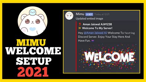Mimu Bot Welcome Message Discord Welcome Bot Easy Tutorial 2021