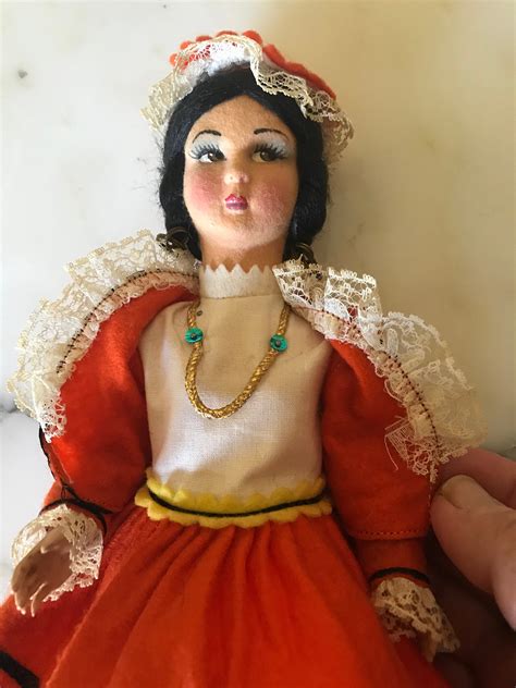 Vintage 1950s Magis Roma 11 Doll Felt And Paper Mache Etsy