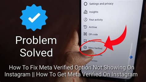 How To Fix Meta Verified Option Not Showing On Instagram How To Get