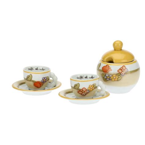 Tazzine caffè espresso Thun linea Country 2021 set 2 tazze con zuccheriera