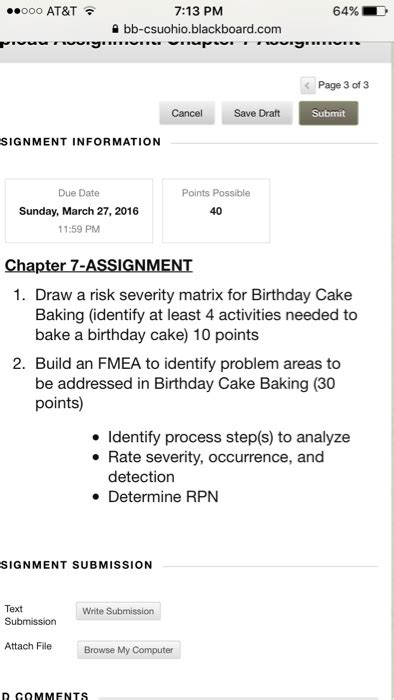 Solved Draw A Risk Severity Matrix For Birthday Cake Baking Chegg Com