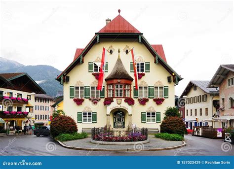 The Town Hall Of Sankt Gilgen The Picturesque Village By The