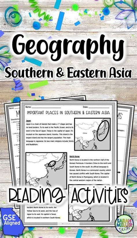 Geography In Southern And Eastern Asia Bundle Ss7g9 Ss7g9a Ss7g9b