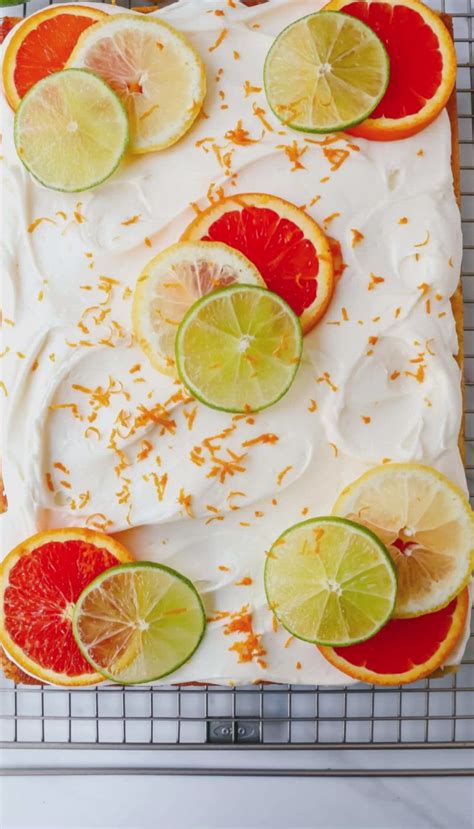 Citrus Sheet Cake Sheet Cake Lemon Sheet Cake Recipe Citrus Cake