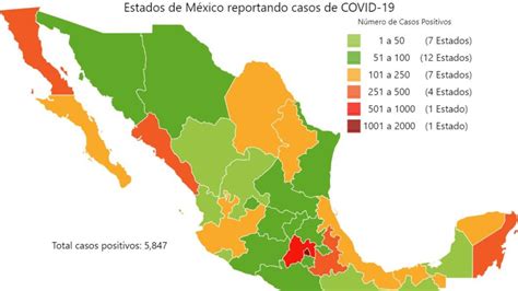 Mapa de casos de coronavirus hoy, en vivo y en directo. Mapa y casos de coronavirus en México por estados hoy 16 de abril - AS México