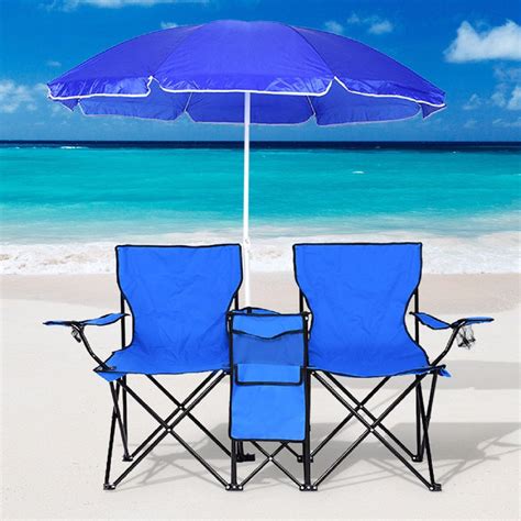 Clearance Camping Chairs Folding Chair With Umbrella And Table Cooler