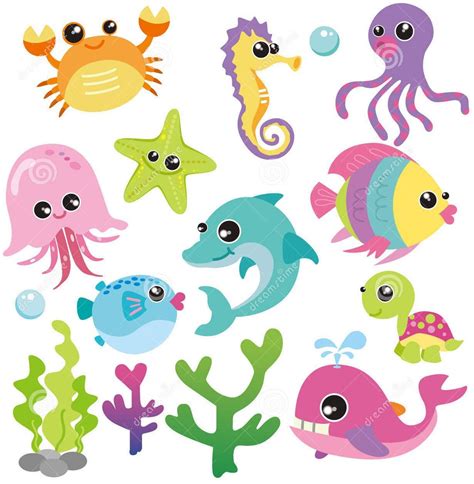 Sea Animals Clipart Cartoon Ideas 2022