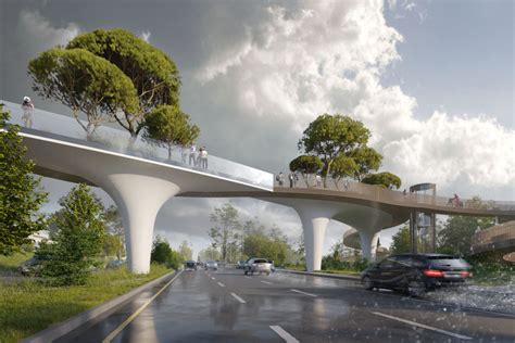 Pedestrian Green Bridge In Almaty By Atrium Design Dekko