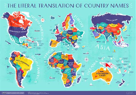 This Incredible Map Shows The Literal Meaning Of Every Countrys Name