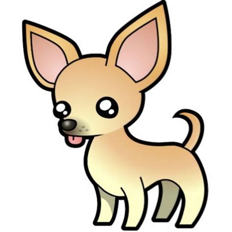 Cartoon Chihuahua Fawn Smooth Coat Chihuahua Drawing Cute Animal