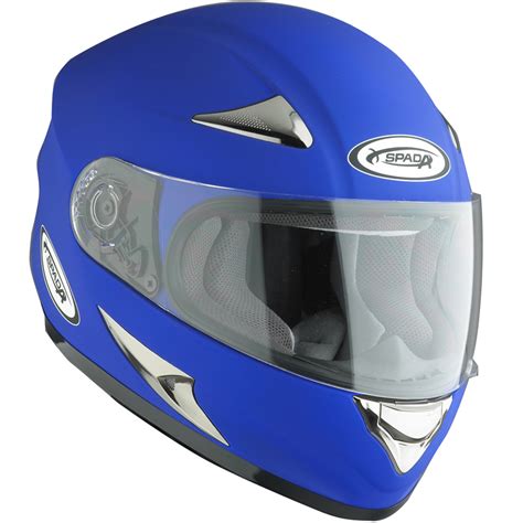 Spada Rp700 Plain Solid Matt Blue Motorcycle Helmet Scooter Bike Moped