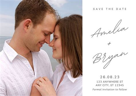 Page Free Save The Date Card Templates To Edit And Print Canva