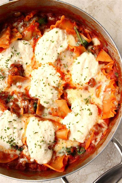 Easy One Pan Lasagna Recipe Quick And Easy Skillet Version Of