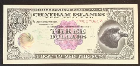 3 Dollars Chatham Islands Exonumia Numista