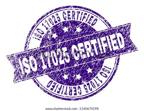 Iso 17025 Certified Stamp Seal Imprint Stock Vector Royalty Free