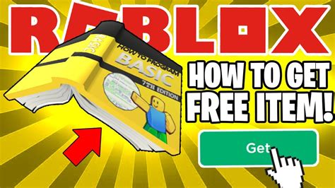 New Free Item On Roblox You Can Get How To Program Basic Book Youtube