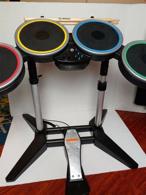 Nintendo Wii Rock Band Drum Set With Pedal Guitars Etc Ebay
