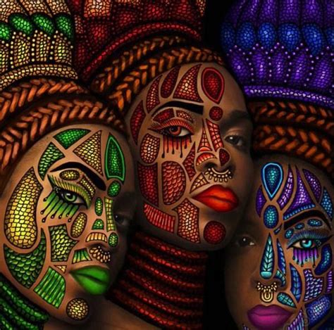 African Tribe Women Face Painting All Diamond Painting