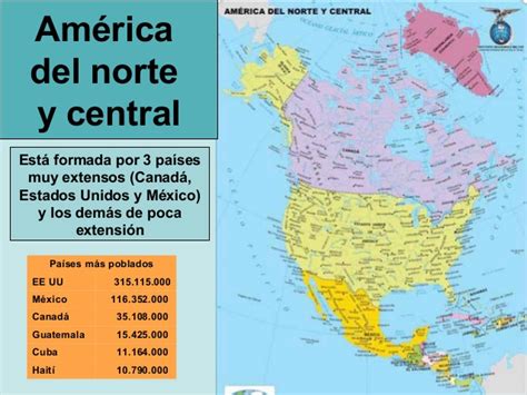 Mapa de America del Norte - Mapa Físico, Geográfico, Político