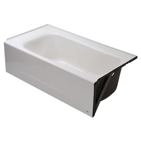 american standard cambridge 5 ft right hand drain rectangular apron front bathtub in white 2461