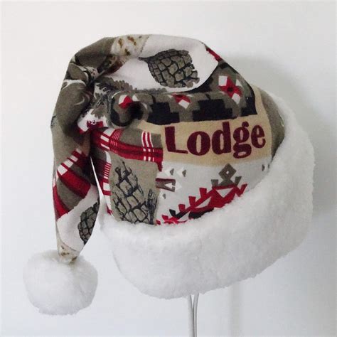 Country Lodge Rustic Santa Hat Novelty Adult Christmas