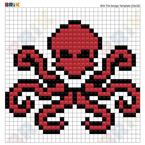 Octopus Pixel Art Minecraft Goimages Board